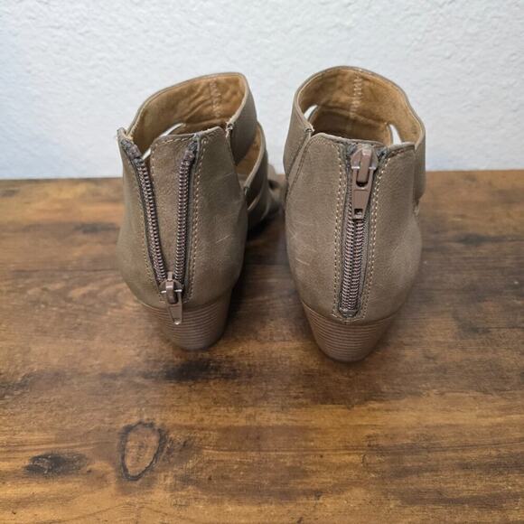 Natural Soul Heeled Sandals Dori Mushroom Memory Foam Arch Support Size 10 - Picture 8 of 8